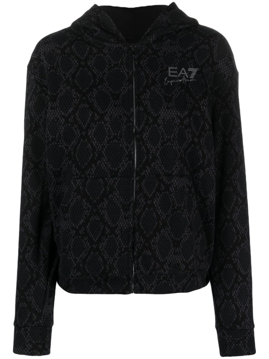 Bluza cu Fermoar EA7 W HOODIE FZ ALLOVER Female