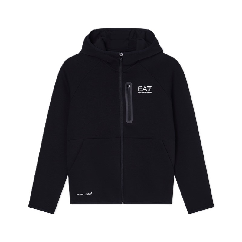 Bluza cu fermoar EA7 NATURAL VENTUS7 BOY HOODIE FZ COPL Copii Unisex