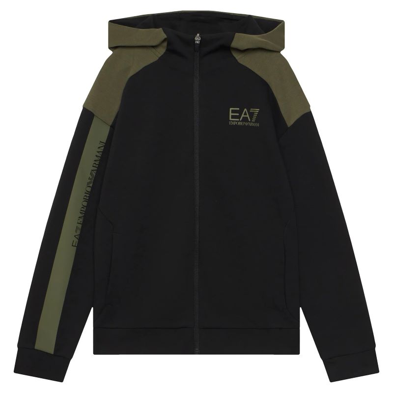 Bluza cu fermoar EA7 TRAIN LOGO SERIES BOY HOODIE FZ BR EXTENDED LOGO COPL Copii