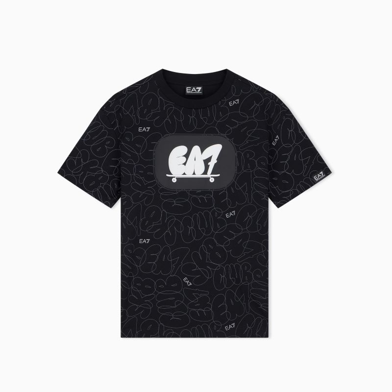 Tricou EA7 TRAIN LOGO SERIES BOY TEE SS SKATE LOGO Copii