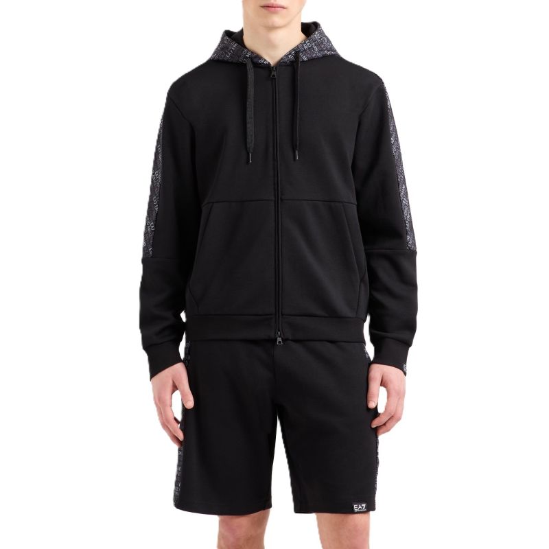 Bluza cu fermoar EA7 M HOODIE FZ MONOGRAM PRINTED Barbati