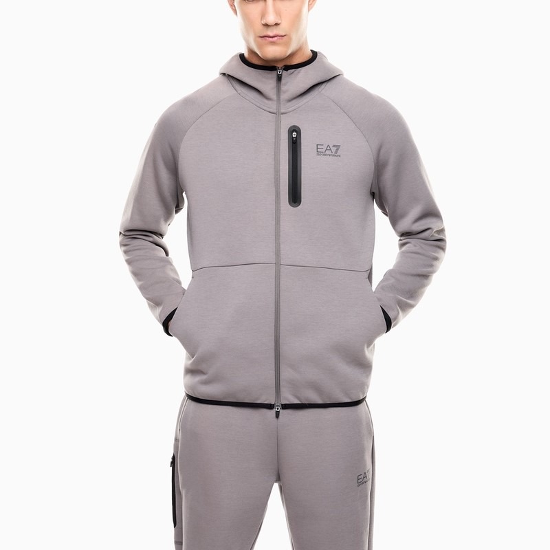 Bluza cu fermoar EA7 NATURAL VENTUS7 M HOODIE FZ Barbati