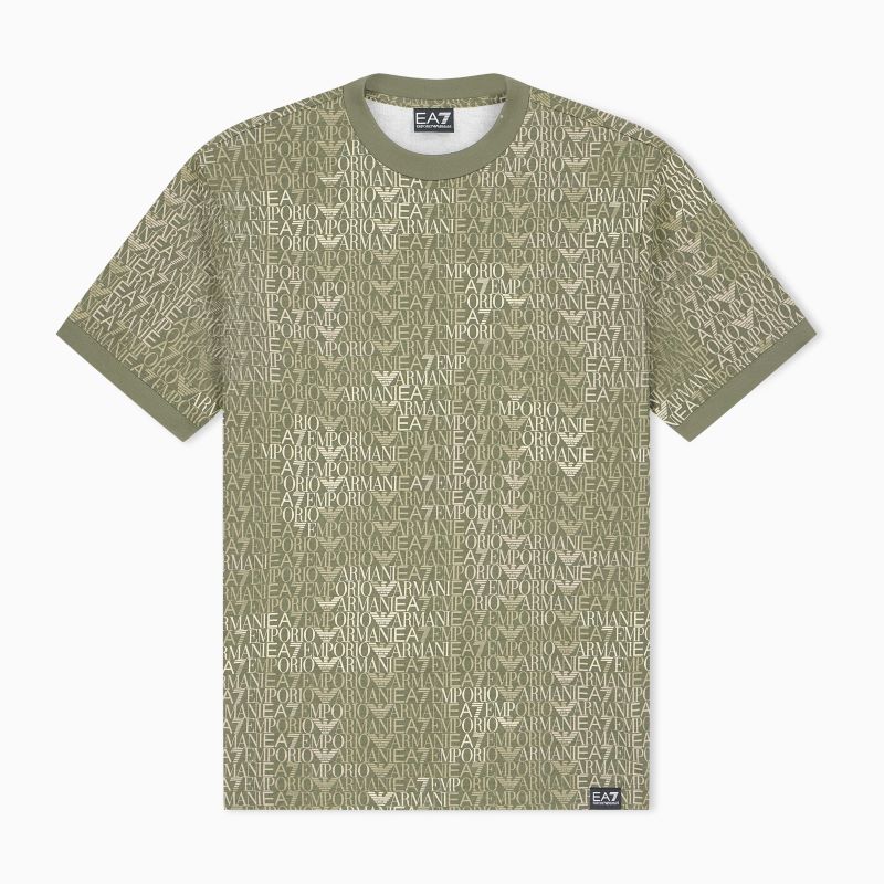 Tricou EA7 TRAIN LOGO SERIES M TEE SS MONOGRAM Barbati