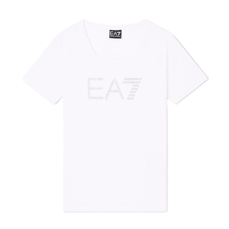 Tricou EA7 TRAIN LOGO SERIES W TEE SS RN FANCY STRASS Femei