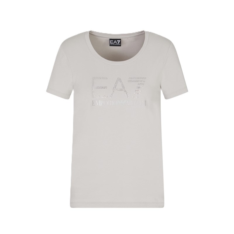Tricou EA7 TRAIN LOGO SERIES W TEE SS RN FANCY STRASS Femei