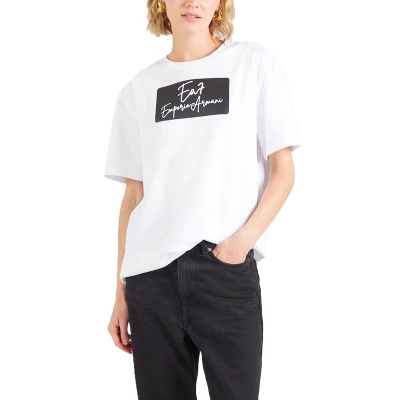 Tricou EA7 TRAIN LOGO SERIES W TEE SS BOX LOGO CROSSOVER Femei