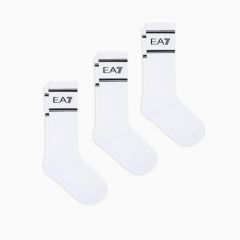 Șosete EA7 TRAIN SOCKS U 3 PACK albe