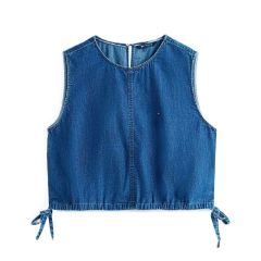 Bluza Tommy Hilfiger TJW TIE SIDE CHAMBRAY BLOUSE Femei