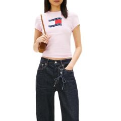 Tricou Tommy Hilfiger TJW SLIM WAVY FLAG TEE EXT Femei