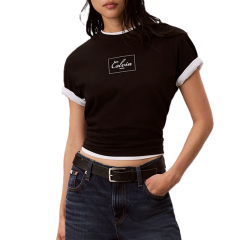 Tricou Calvin Klein SS BOXY BOLD BOX LOGO TEE Femei
