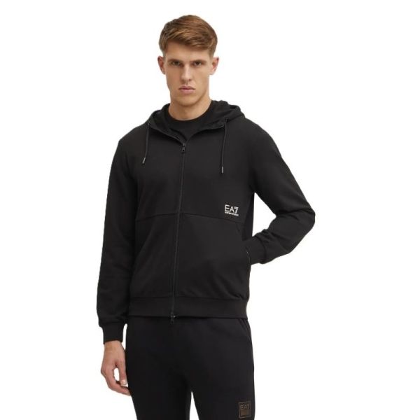 fuwafuwa③ Bluza cu fermoar EA7 M HOODIE FZ MONOGRAM PRINTED Barbati