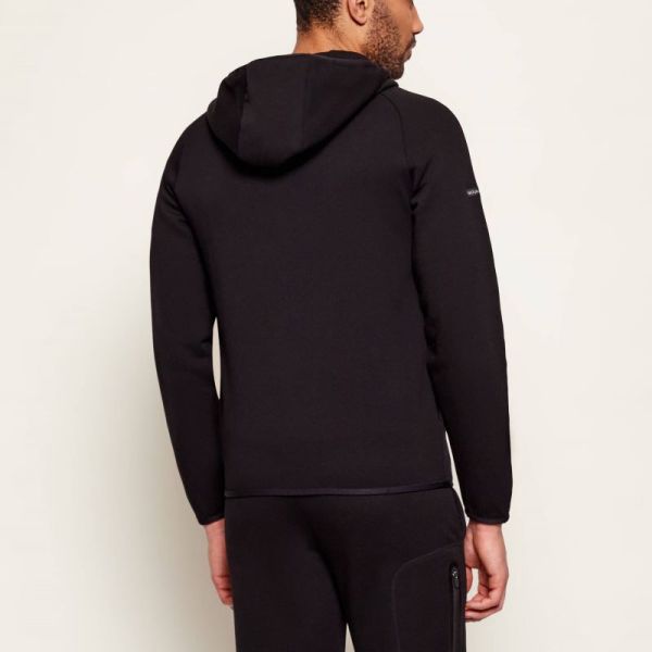 Bluza cu fermoar EA7 NATURAL VENTUS7 M HOODIE FZ neagră