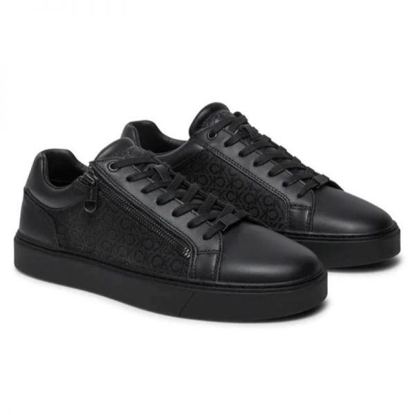 Pantofi sport Calvin Klein LOW TOP LACE UP W/ ZIP MONO Barbati