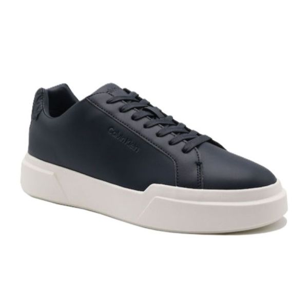 Pantofi sport Calvin Klein CHUNKY CUPSOLE LACEUP LTH BT AOP bleumarin