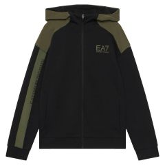 Bluza cu fermoar EA7 TRAIN LOGO SERIES BOY HOODIE FZ BR EXTENDED LOGO COPL Copii