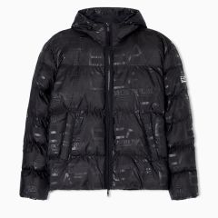 Geaca EA7 MOUNTAIN M POLY DOWN HOODED JACKET LOGO REPEAT Barbati