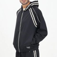 Bluza cu fermoar EA7 TRAIN LOGO SERIES M TAPE HOODIE FZ PA Barbati