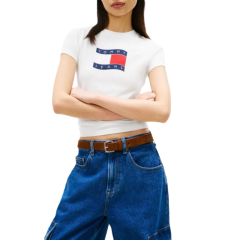 Tricou Tommy Hilfiger TJW SLIM WAVY FLAG TEE EXT Femei
