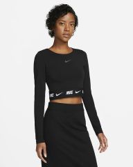 Maiou Nike NSW CROP TAPE LS TOP Femei