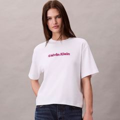 Tricou Calvin Klein SS 2 TONE 3D EMBROIDERYLOGO TEE Femei