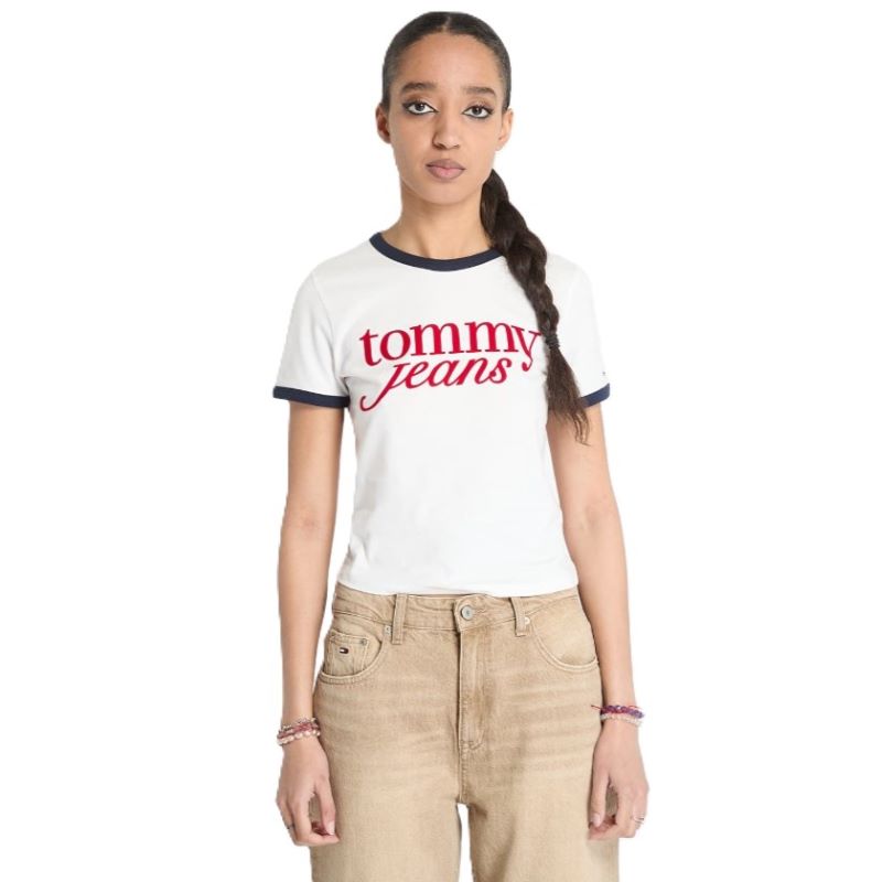 Tricou Tommy Hilfiger TJW SLIM SH SCRIPT RINGRTEE EXT Femei
