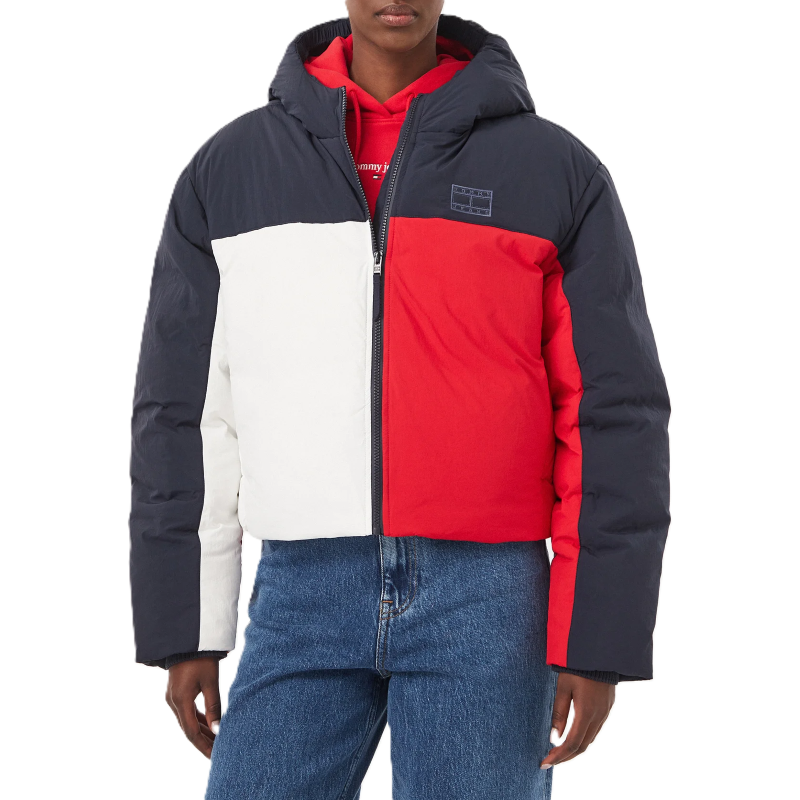 Geaca Tommy Hilfiger TJW HOODED FLAG PUFFER EXT Femei