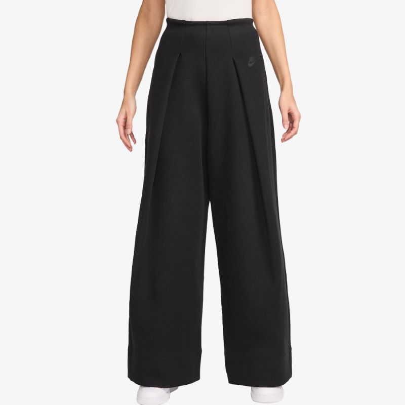 Pantaloni Nike W NSW TCH FLC HR PLT PANT WIDE Femei