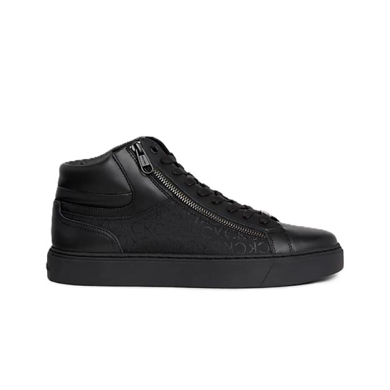 Pantofi Sport Calvin Klein HIGH TOP LACE UP W/ZIP MONO Male
