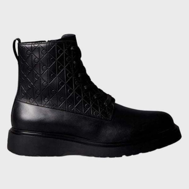 Ghete Calvin Klein COMBAT ESS LACE UP ZIP BOOT AOP Barbati