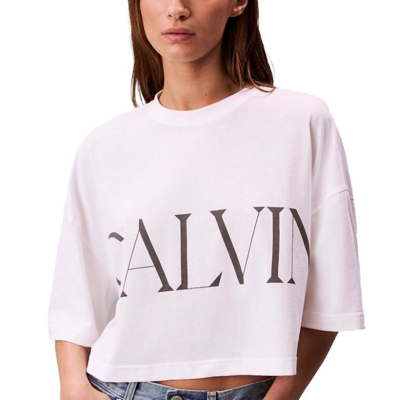 Tricou Calvin Klein SS CALVIN KLEIN CROPPEDGRAPHIC Femei