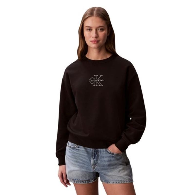 Bluza Calvin Klein LS CK FOIL CREW SWEATSHIRT Femei