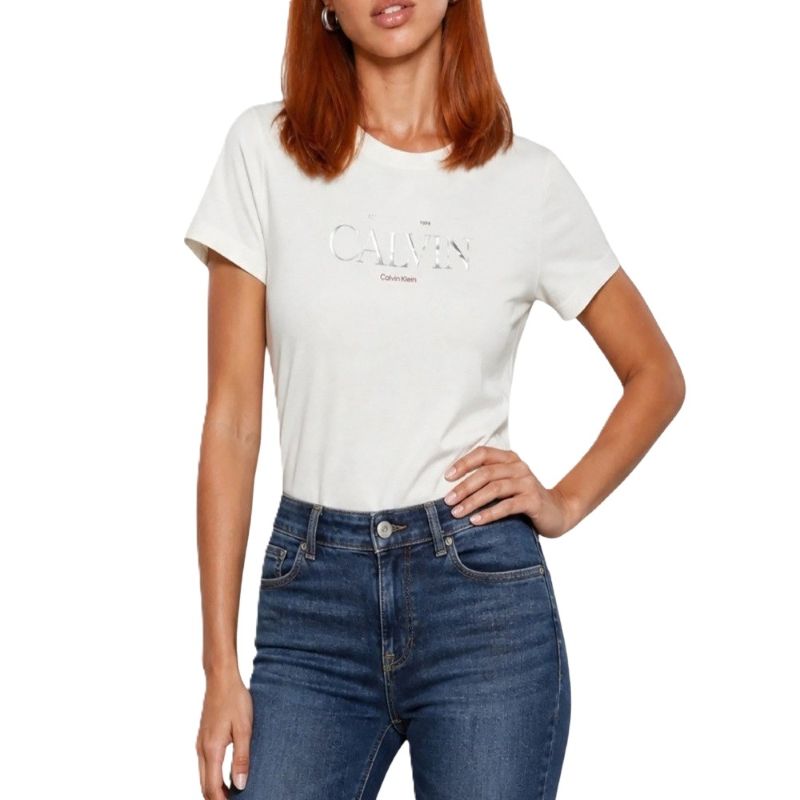 Tricou Calvin Klein SS CLASSIC RESORT FOIL LOGO TEE Femei