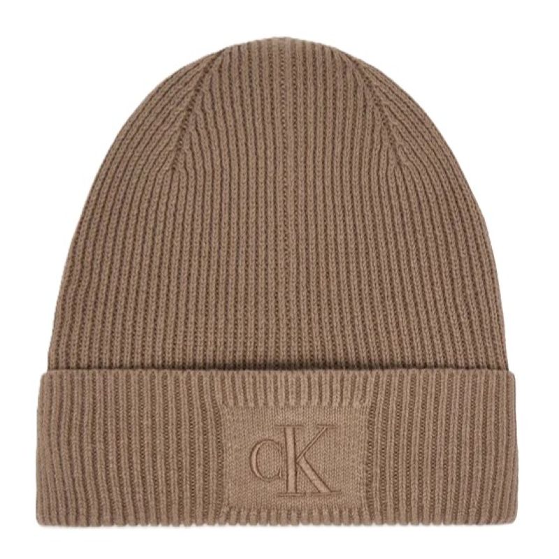 Caciula Calvin Klein EMBROIDERED RIB COTTON BEANIE Unisex
