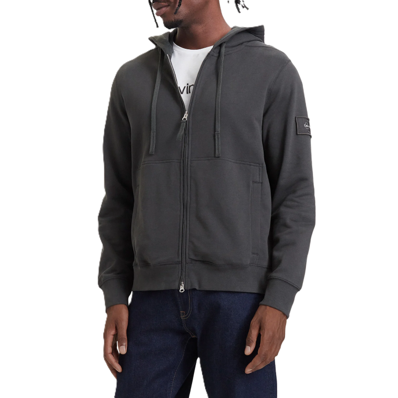 Bluza cu fermoar Calvin Klein LS EU 350TERRY BADGE FZ HOODIE Barbati