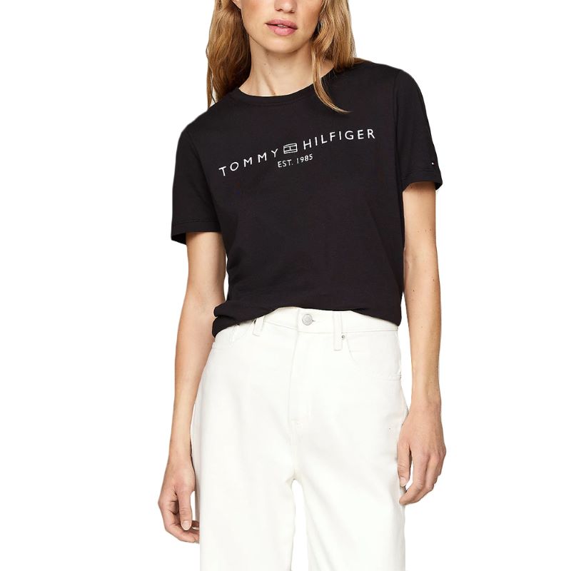 Tricou Tommy Hilfiger REG CORP LOGO C-NK SS Femei